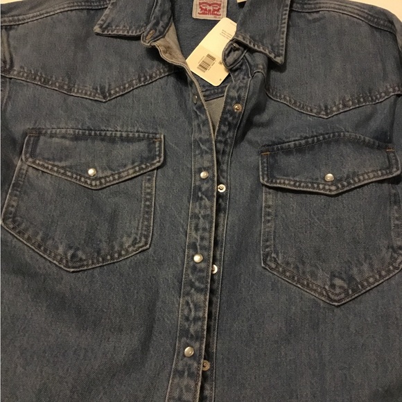 Women Levi Western Denim Jacket - Picture 5 of 5